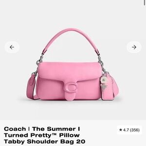 Coach Light Pink Pillow Tabby Shoulder Bag